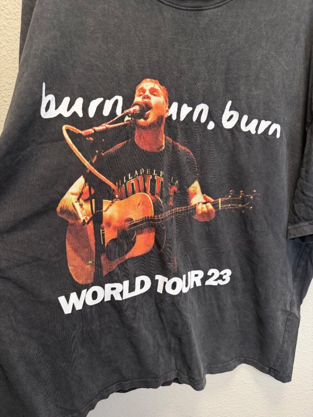 Zach Bryan Burn Burn Burn World Tour 23 Graphic T-Shirt XL Black Unisex